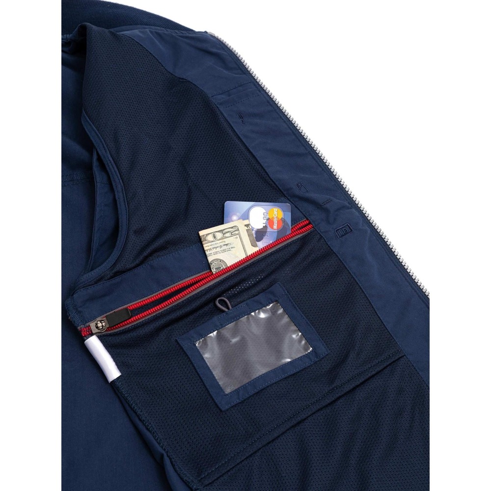 SCOTTeVEST The 101 Travel Vest Mens Sz L Navy Blue Multi Hidden Pockets Tech NWT - Picture 6 of 12